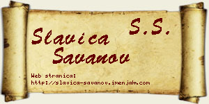 Slavica Savanov vizit kartica